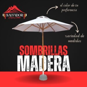 Sombrilla de madera