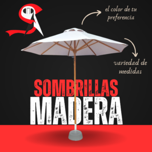 Sombrilla de madera